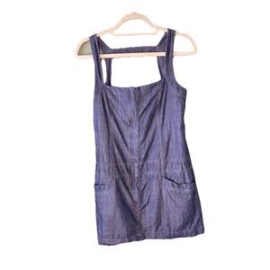 Theory Dress Womens Size 8 Catalina Greece Classic Designer Denim Mini Going Out